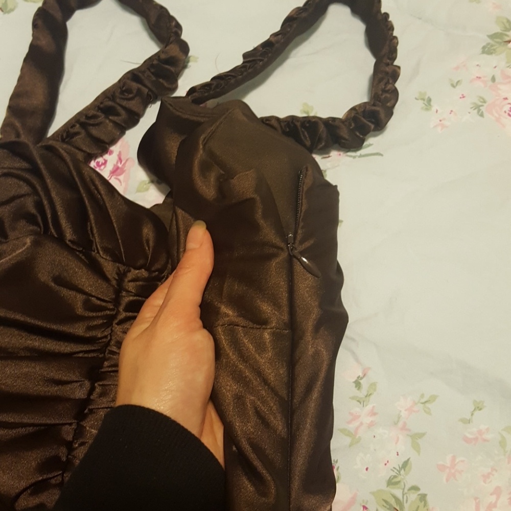 Gorgeous chocolate brown formal dress - Picture 4 of 4